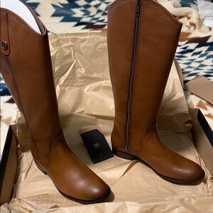 Frye Tan Leather Knee-High Boots